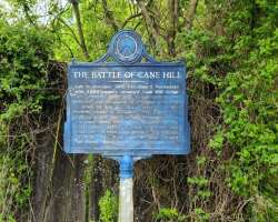 The Battle of Cane Hill was fought in the surrounding areas of the cemetery during the American civil war.